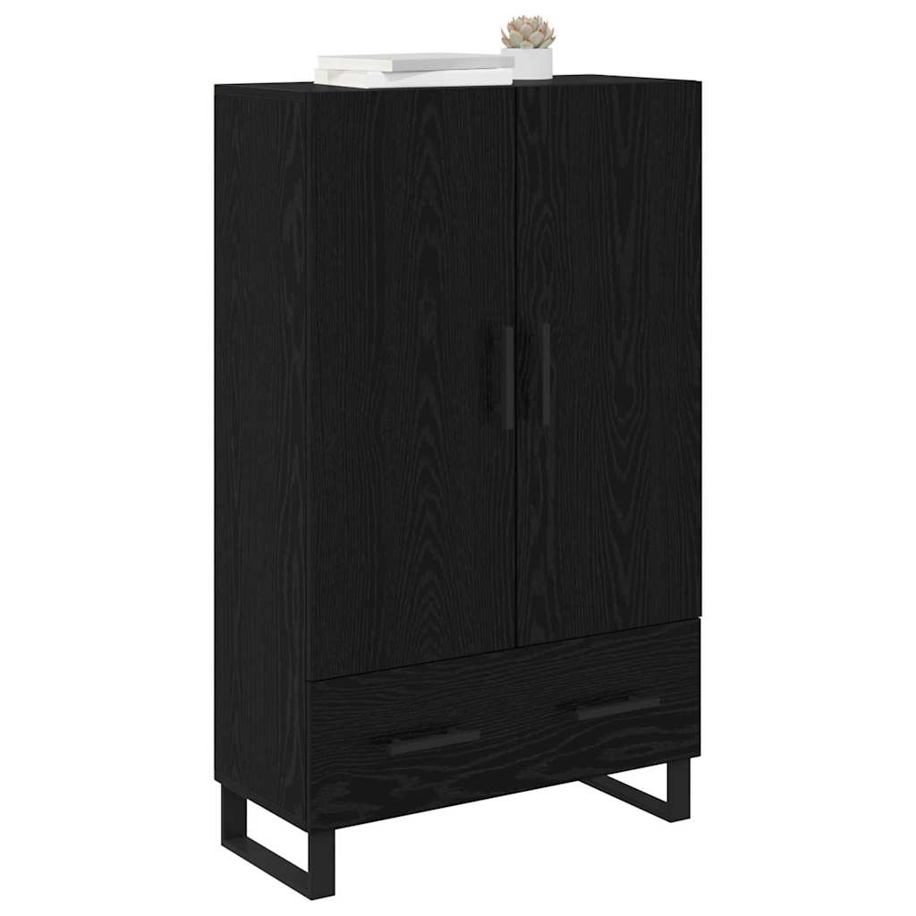 Credenza Rovere Nero 69,5 x 30 x 115 cm Legno multistrato