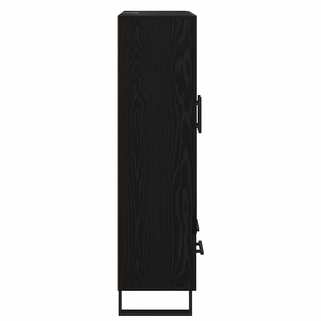 Credenza Rovere Nero 69,5 x 30 x 115 cm Legno multistrato
