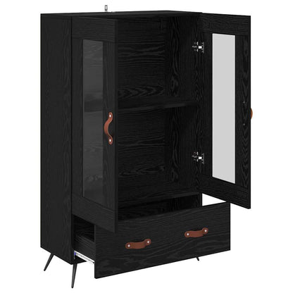 Credenza con cassetto Rovere Nero 69,5 x 31 x 115 cm