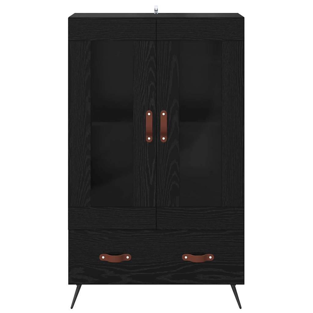 Credenza con cassetto Rovere Nero 69,5 x 31 x 115 cm