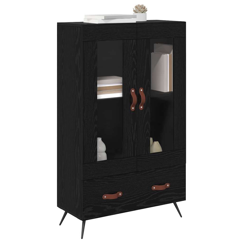 Credenza con cassetto Rovere Nero 69,5 x 31 x 115 cm