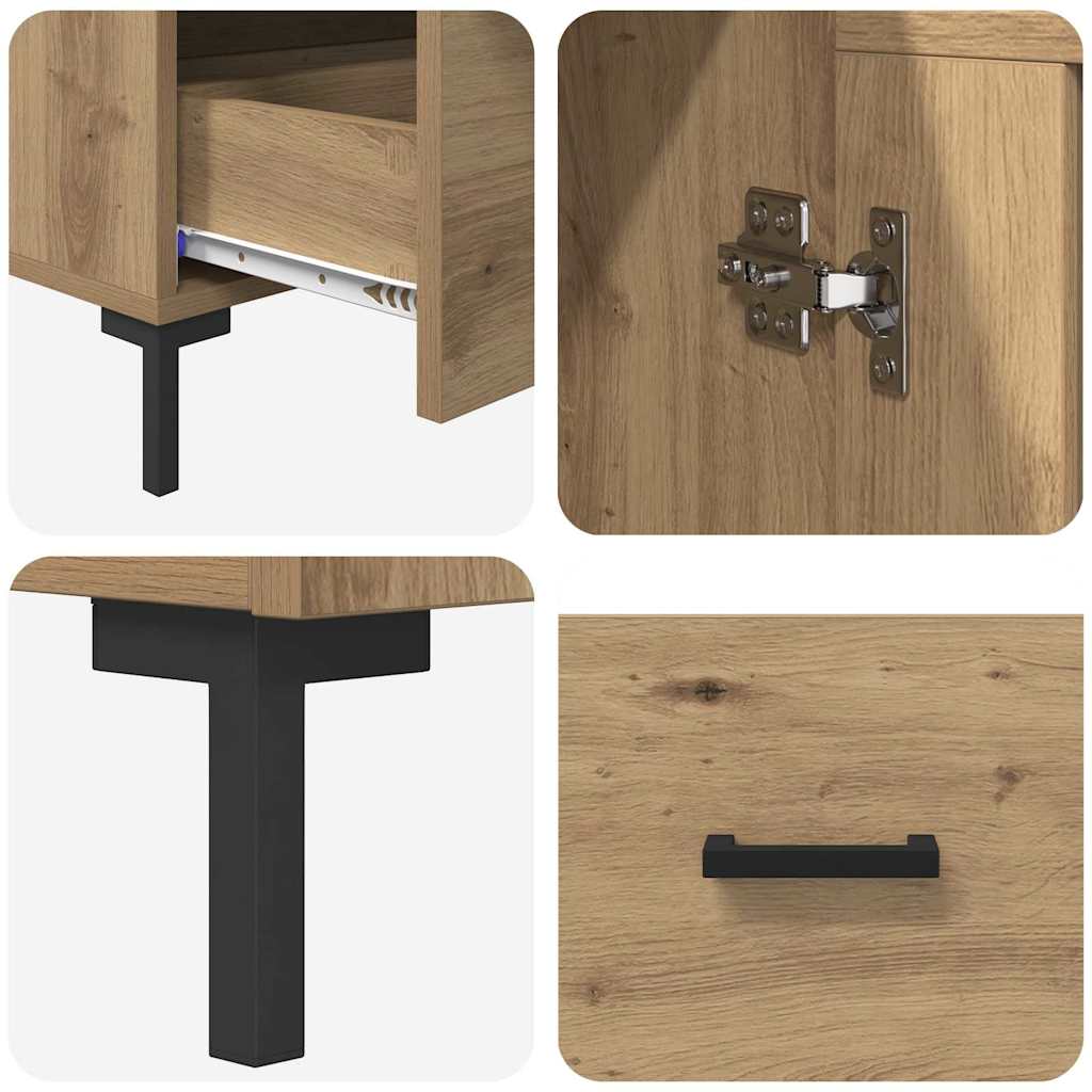 Credenza con cassetto Rovere artigianale 69,5 x 31 x 115 cm