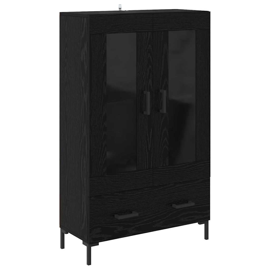 Credenza Rovere Nero 69,5 x 31 x 115 cm Legno multistrato