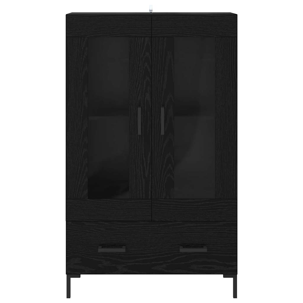 Credenza Rovere Nero 69,5 x 31 x 115 cm Legno multistrato
