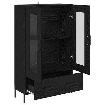 Credenza con cassetto Corona Rovere Nero 69,5 x 31 x 115 cm