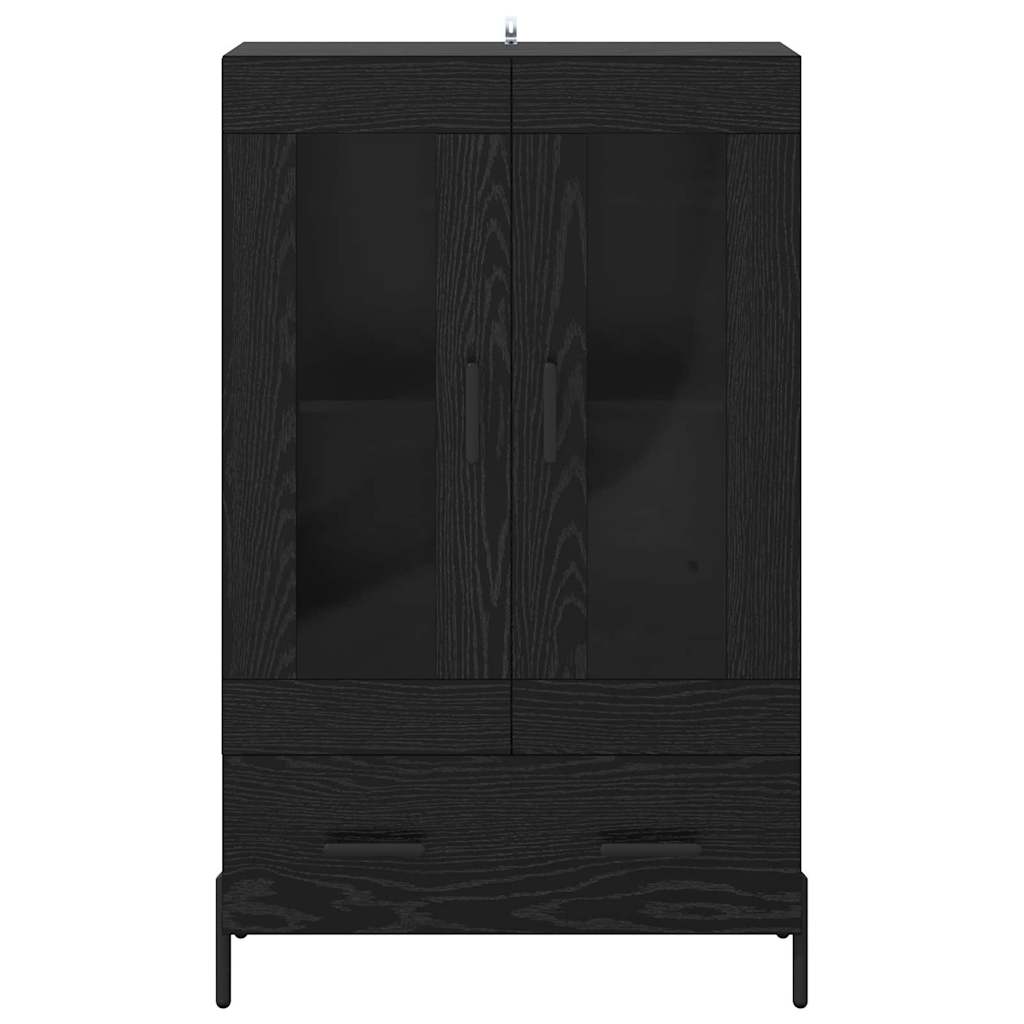 Credenza con cassetto Corona Rovere Nero 69,5 x 31 x 115 cm