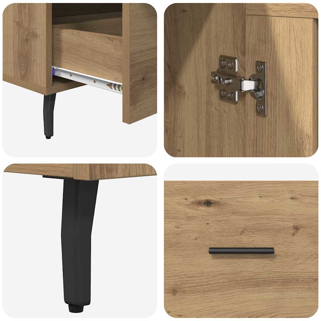 Credenza con cassetto Rovere artigianale 69,5 x 31 x 115 cm