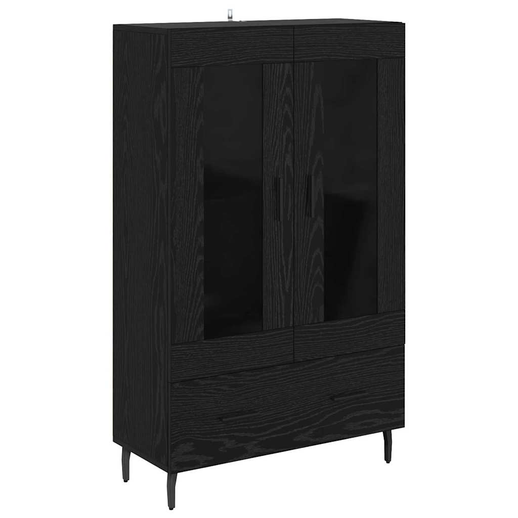 Credenza Rovere Nero 69,5 x 31 x 115 cm Legno multistrato