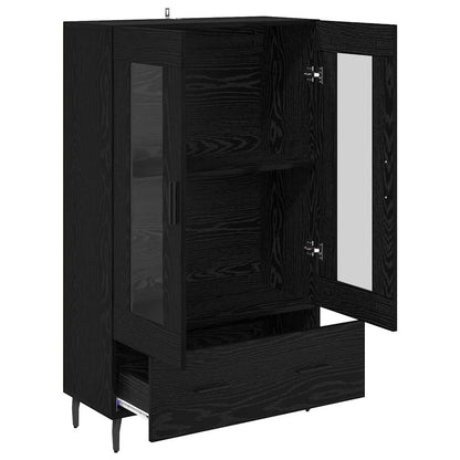 Credenza Rovere Nero 69,5 x 31 x 115 cm Legno multistrato