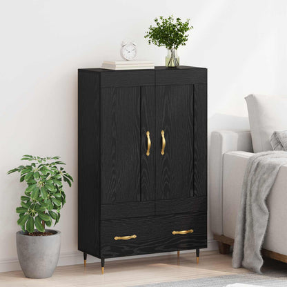 Credenza Rovere Nero 69,5 x 31 x 115 cm Legno multistrato | homemem39