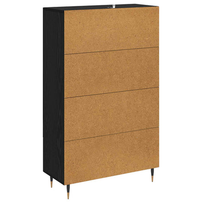 Credenza Rovere Nero 69,5 x 31 x 115 cm Legno multistrato | homemem39
