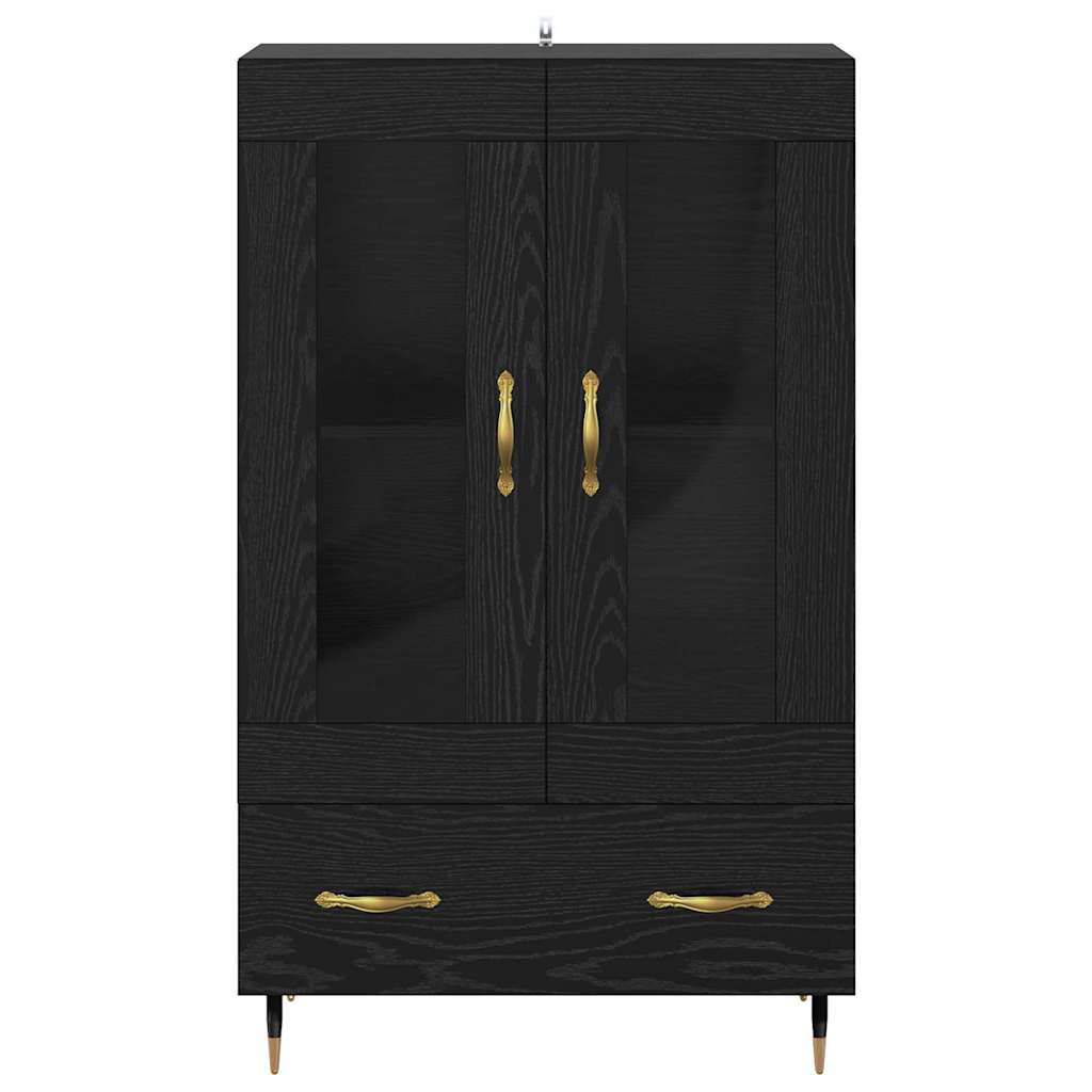 Credenza Rovere Nero 69,5 x 31 x 115 cm Legno multistrato