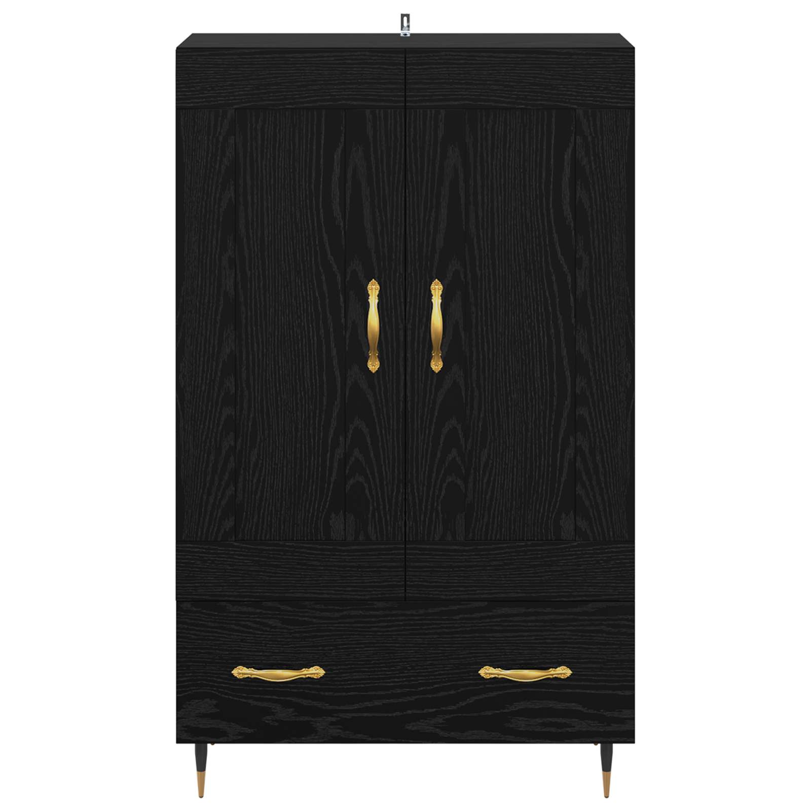 Credenza Rovere Nero 69,5 x 31 x 115 cm Legno multistrato | homemem39