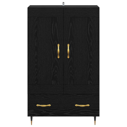 Credenza Rovere Nero 69,5 x 31 x 115 cm Legno multistrato | homemem39