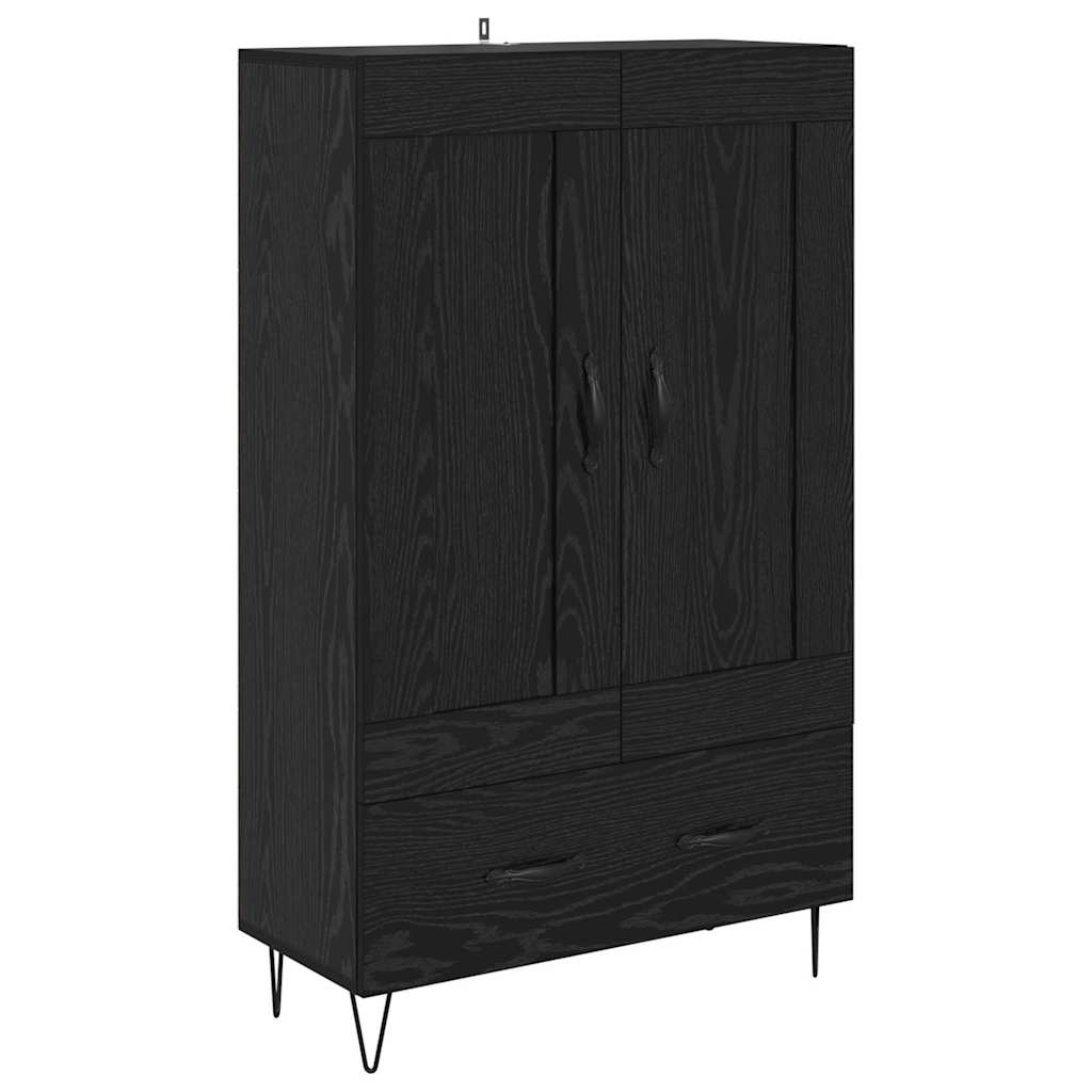 Credenza Rovere Nero 69,5 x 31 x 115 cm Legno multistrato