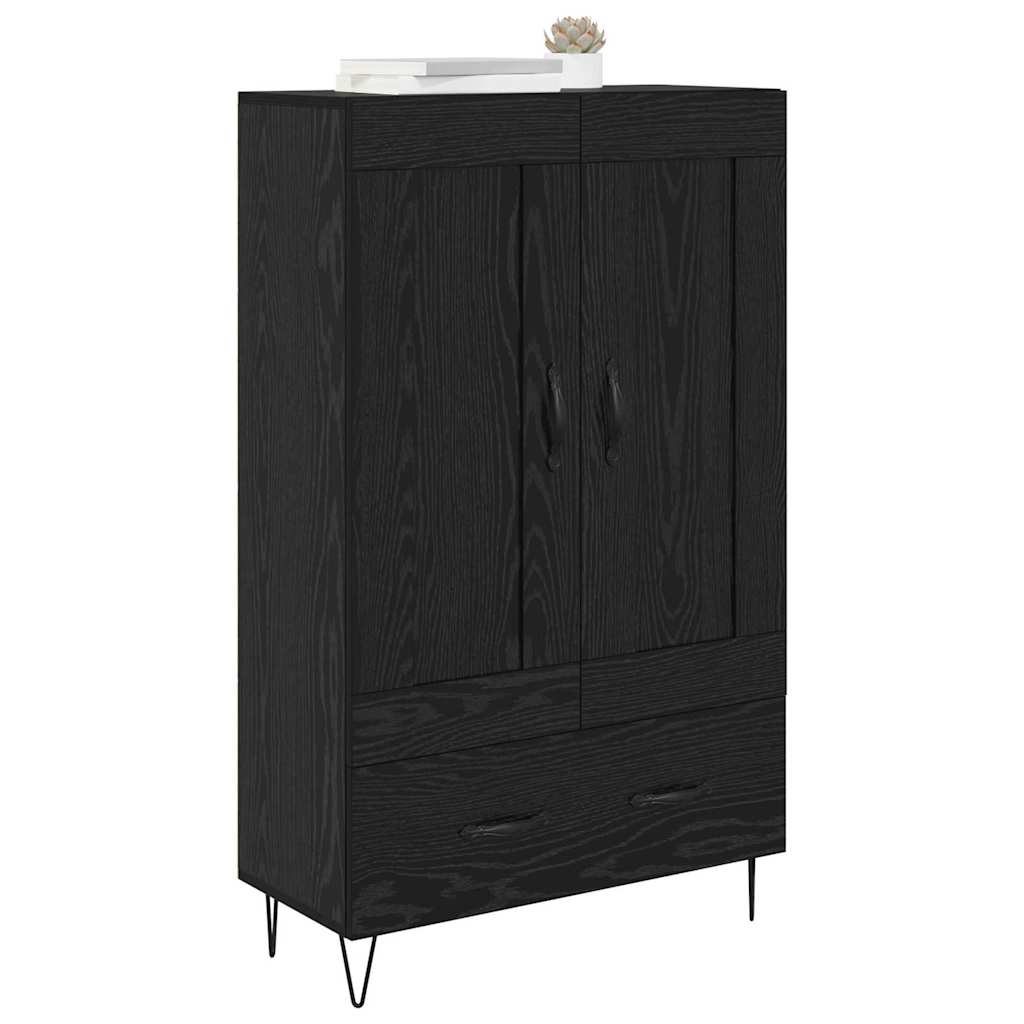 Credenza Rovere Nero 69,5 x 31 x 115 cm Legno multistrato