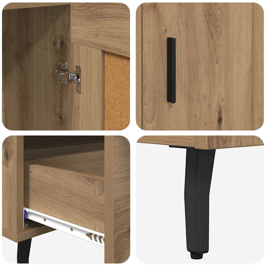 Credenza con cassetto Rovere artigianale 69,5 x 31 x 115 cm