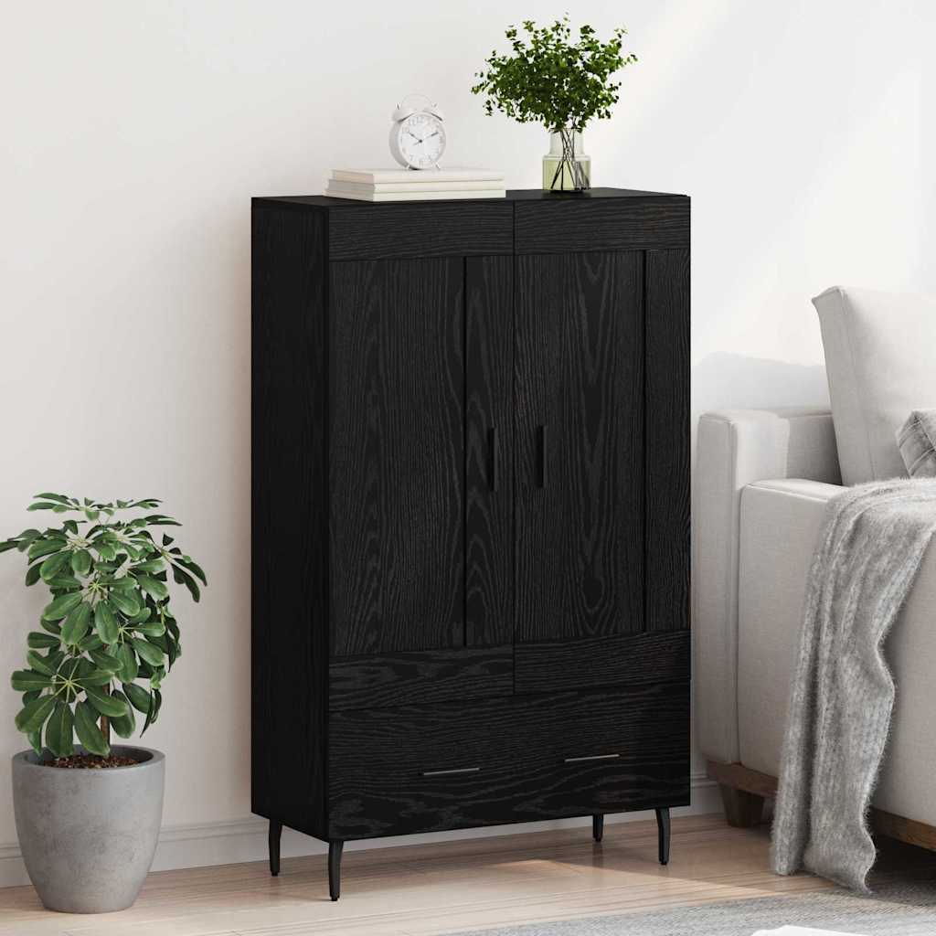 Credenza Rovere Nero 69,5 x 31 x 115 cm Legno multistrato