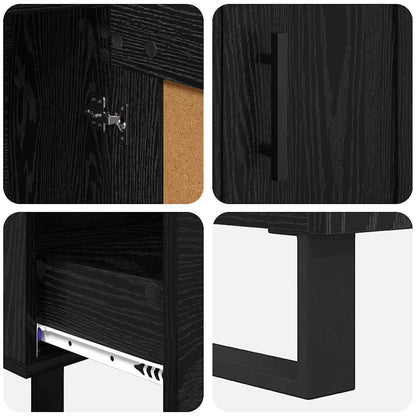 Credenza Rovere Nero 69,5 x 31 x 115 cm Legno multistrato