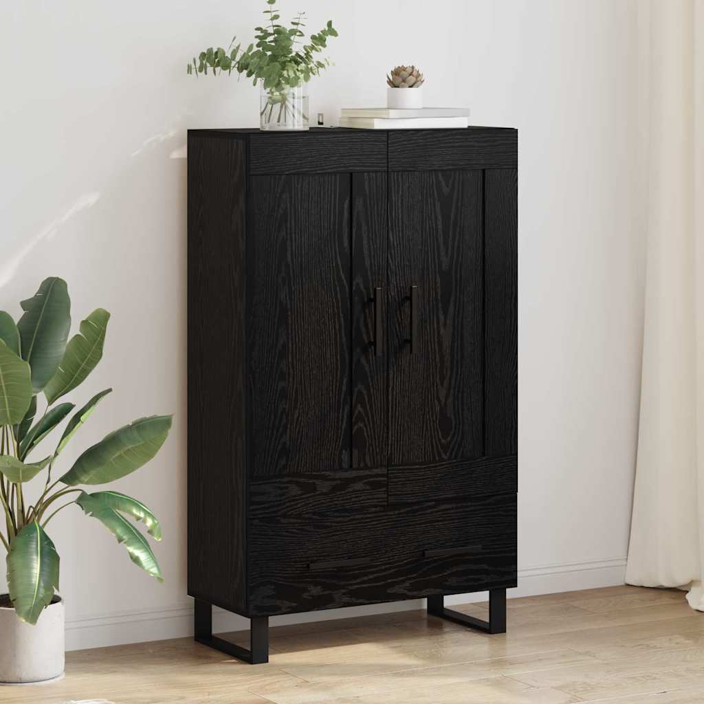 Credenza Rovere Nero 69,5 x 31 x 115 cm Legno multistrato