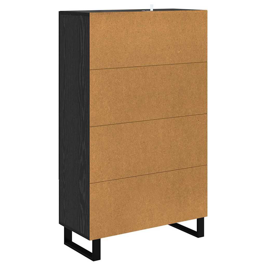 Credenza Rovere Nero 69,5 x 31 x 115 cm Legno multistrato