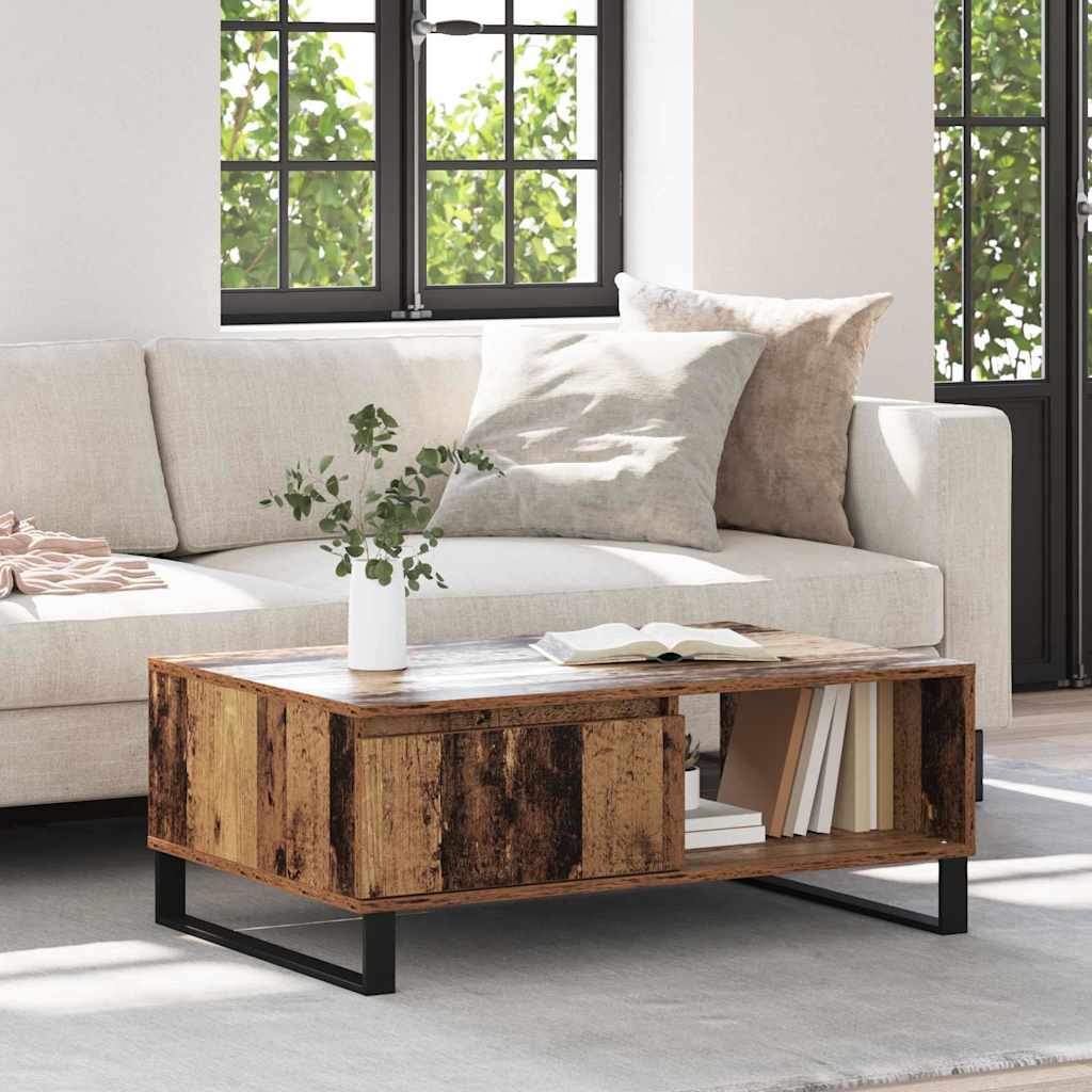 Tavolino da salotto Legno vecchio 90 x 60 x 35 cm