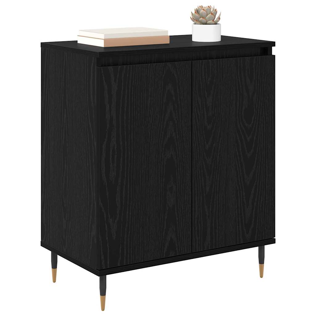 Credenza Rovere Nero 60 x 35 x 70 cm Legno multistrato