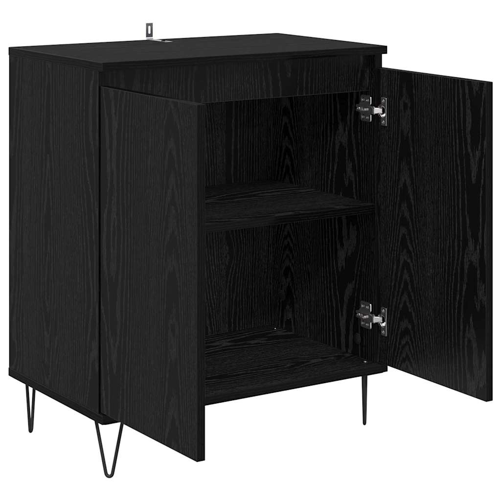 Credenza Rovere Nero 60 x 35 x 70 cm Legno multistrato