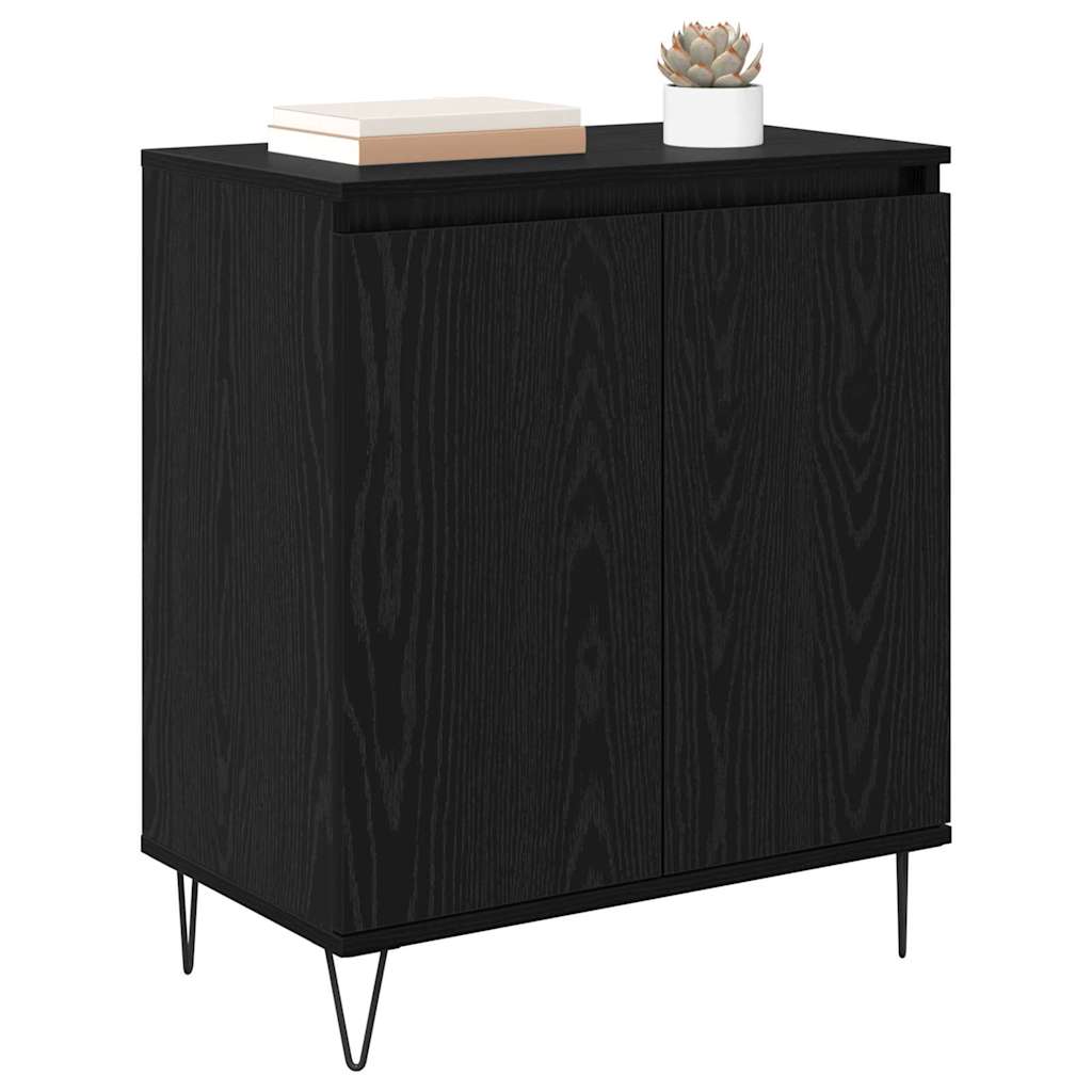 Credenza Rovere Nero 60 x 35 x 70 cm Legno multistrato