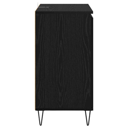 Credenza Rovere Nero 60 x 35 x 70 cm Legno multistrato