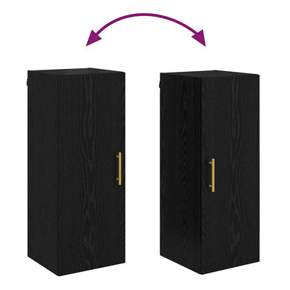 Pensile Rovere Nero 34,5 x 34 x 90 cm Legno multistrato