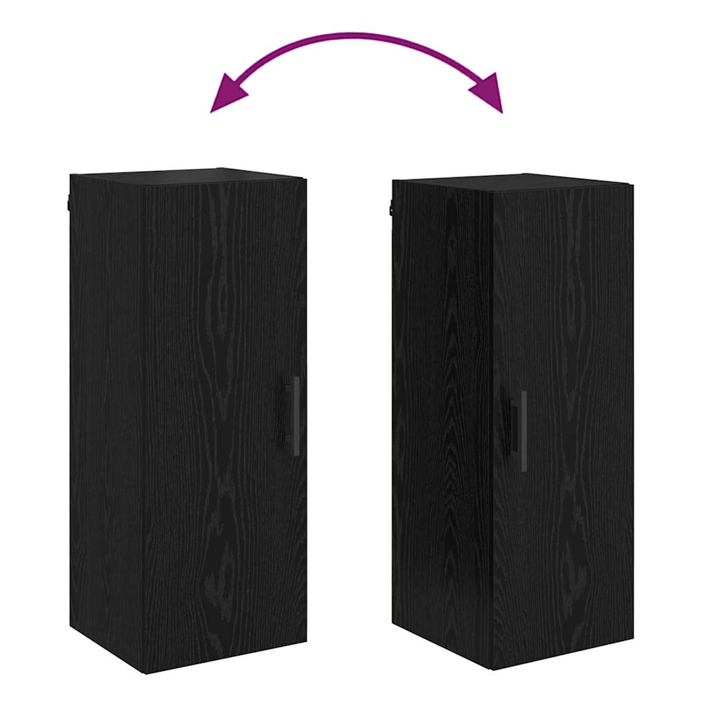 Pensile Rovere Nero 34,5 x 34 x 90 cm Legno multistrato | homemem39