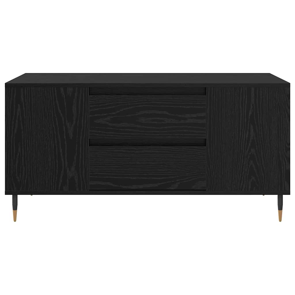 Tavolino da salotto con cassetto Rovere Nero 102 x 44,5 x 50 cm