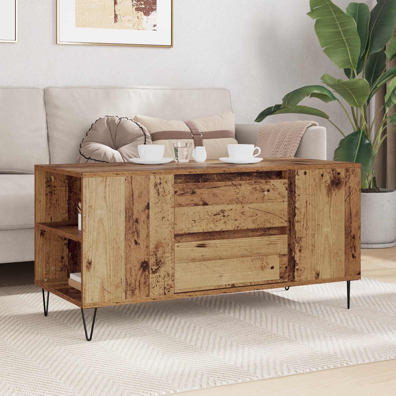 Tavolino da salotto Legno vecchio 102 x 44,5 x 50 cm | homemem39