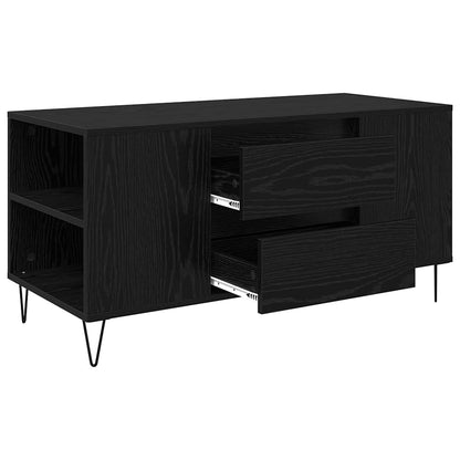 Tavolino da salotto con cassetto Rovere Nero 102 x 44,5 x 50 cm