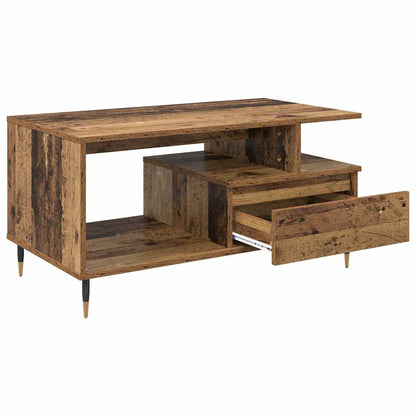 Tavolino da salotto con cassetto Legno vecchio 90 x 49 x 45 cm