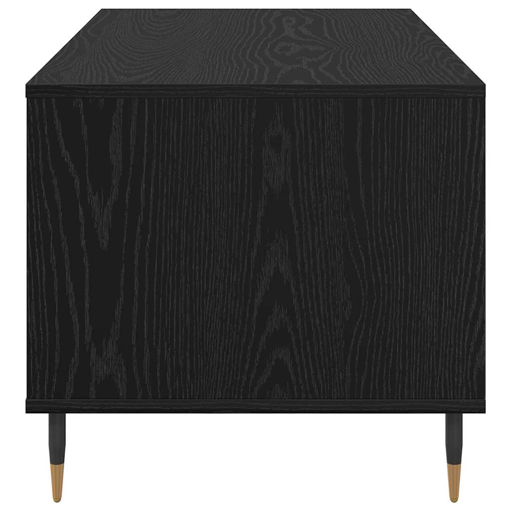 Tavolino da salotto con cassetto Rovere Nero 90 x 49 x 45 cm