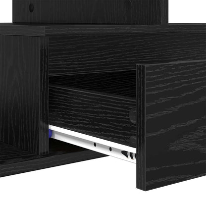 Tavolino da salotto con cassetto Rovere Nero 90 x 49 x 45 cm