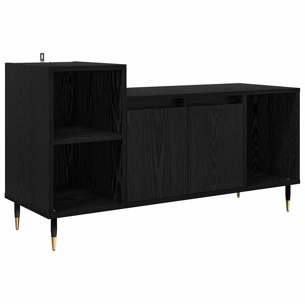 Mobile TV Rovere Nero 100 x 35 x 55 cm Legno multistrato