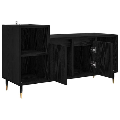 Mobile TV 100 x 35 x 55 cm Rovere Nero Legno ingegnerizzato