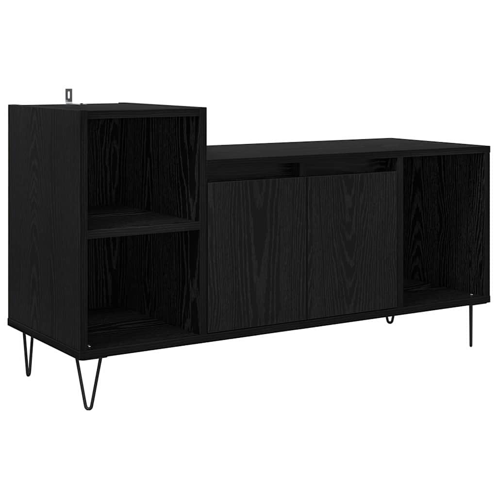 Mobile TV Rovere Nero 100 x 35 x 55 cm Legno multistrato