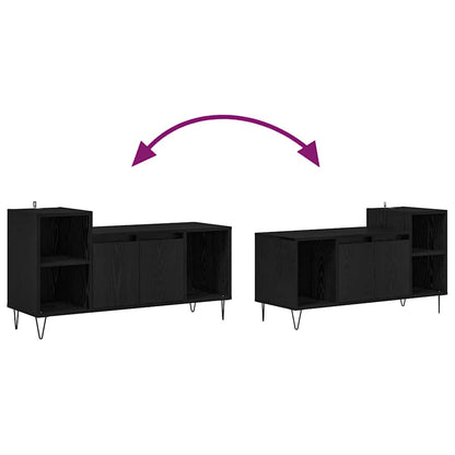 Mobile TV Rovere Nero 100 x 35 x 55 cm Legno multistrato | homemem39