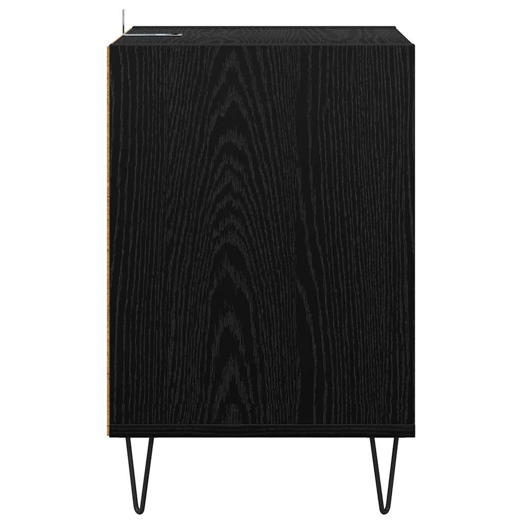 Mobile TV Rovere Nero 100 x 35 x 55 cm Legno multistrato
