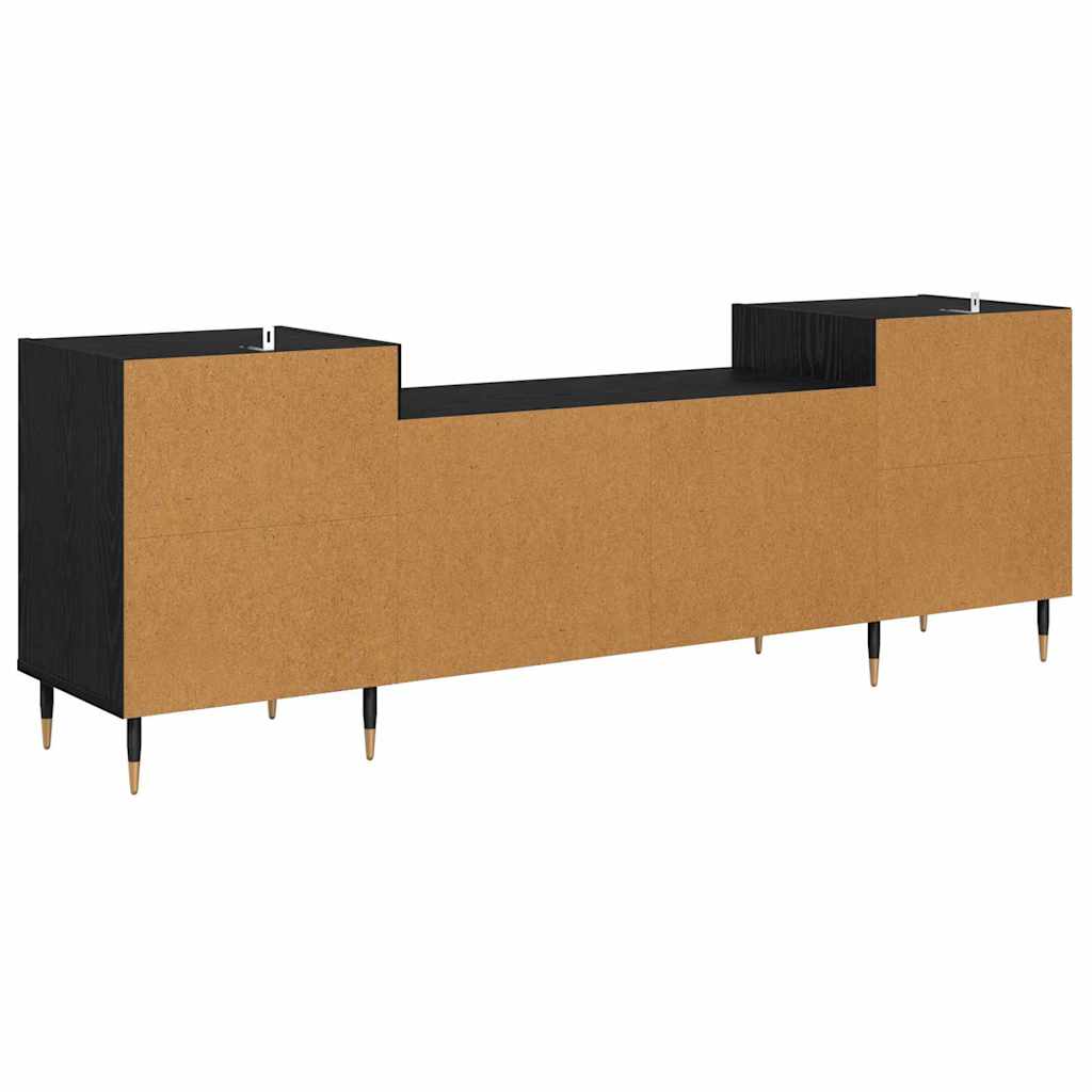 Mobile TV Rovere Nero 160 x 35 x 55 cm Legno multistrato