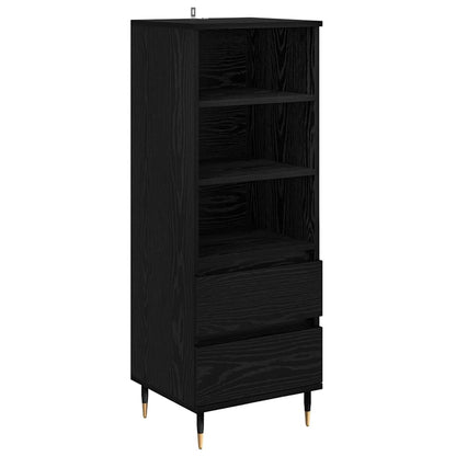 Credenza Rovere Nero 40 x 36 x 110 cm Legno multistrato