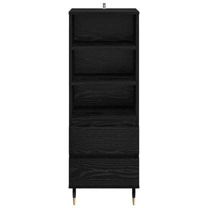 Credenza Rovere Nero 40 x 36 x 110 cm Legno multistrato