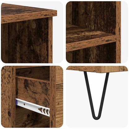 Credenza Legno vecchio 40 x 36 x 110 cm Legno multistrato