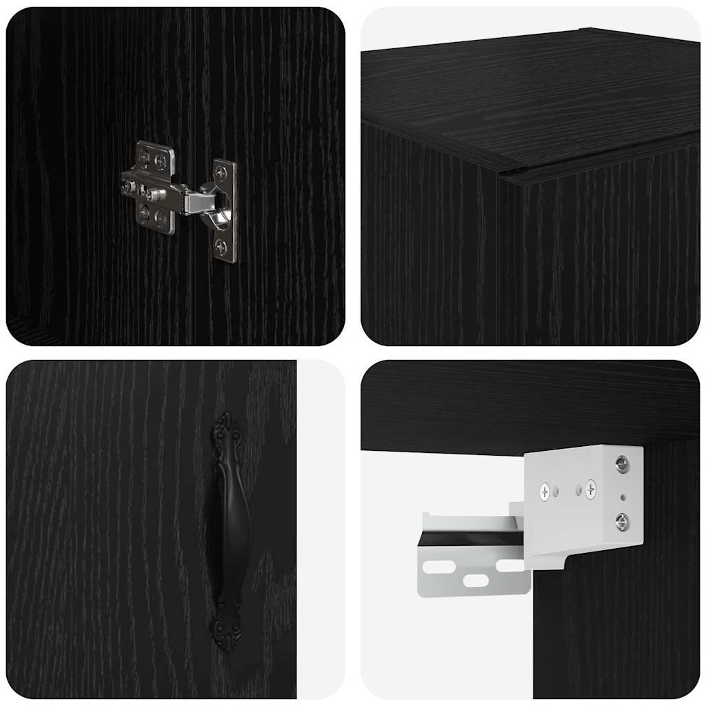 Pensile Rovere Nero 69,5 x 34 x 90 cm