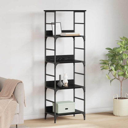 Libreria Rovere Nero 50 x 33 x 153 cm Legno multistrato | homemem39