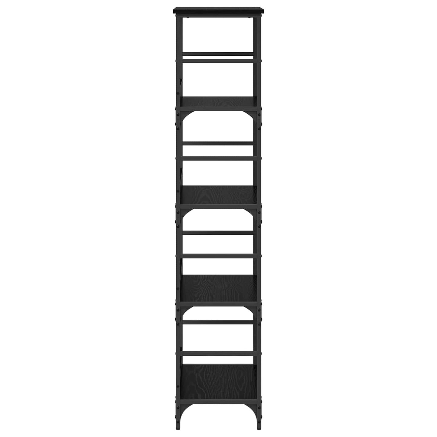 Libreria Rovere Nero 50 x 33 x 153 cm Legno multistrato | homemem39